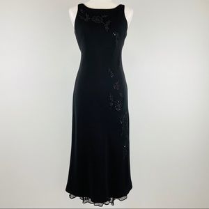 Jones NY Black Beaded Sleeveless Cocktail Dress 4